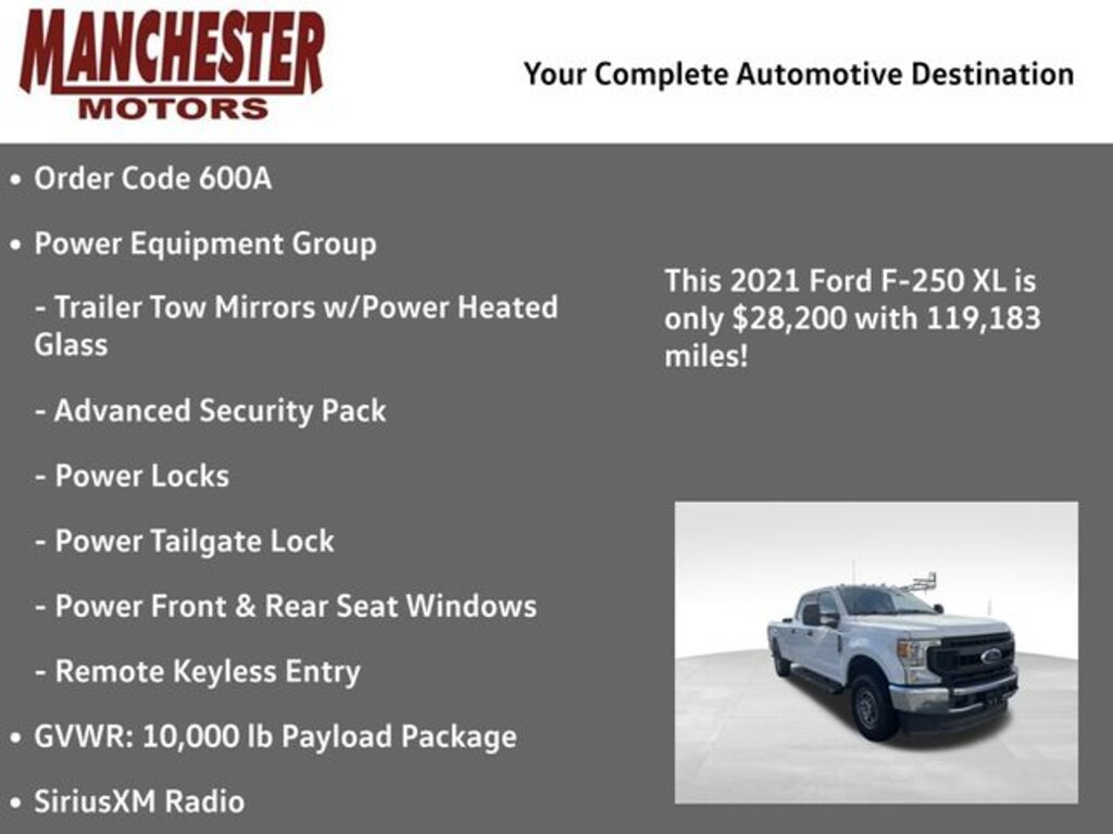 Used 2021 Ford F-250SD XL Truck Crew Cab