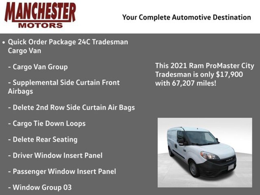 Used 2021 Ram Promaster City Tradesman
