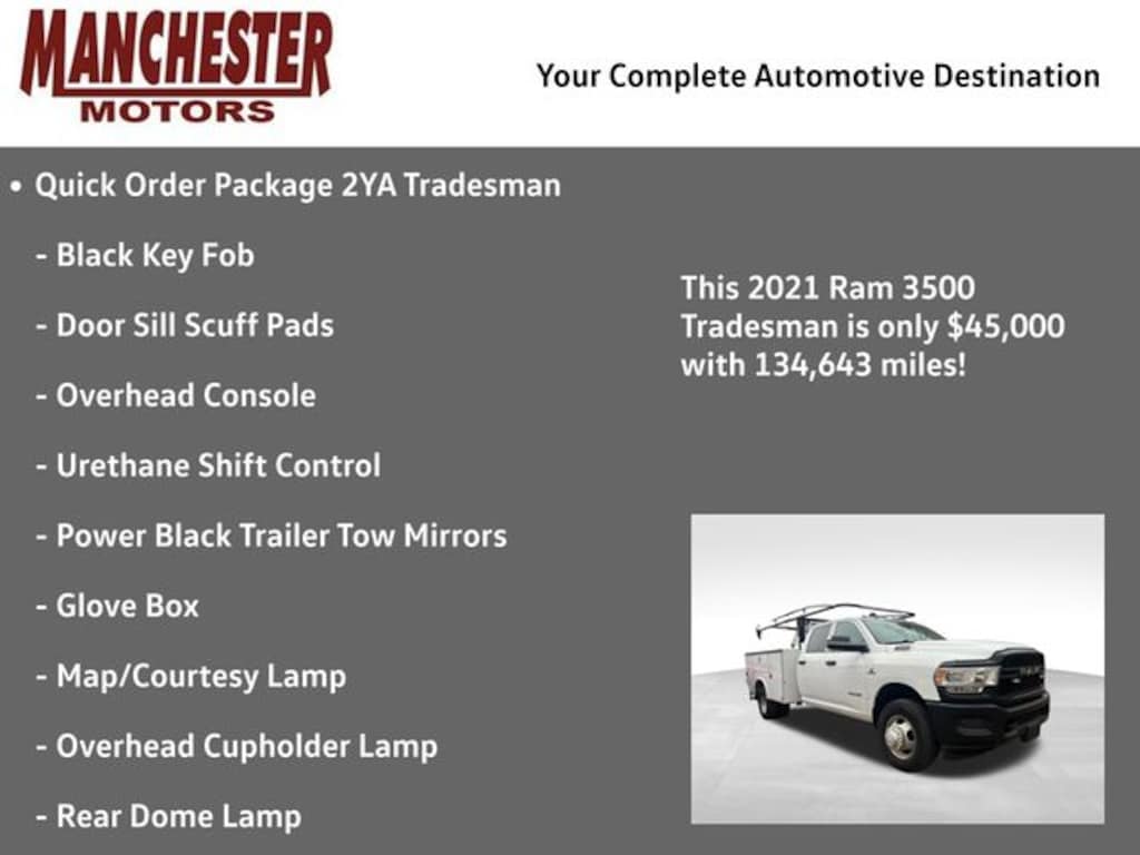 Used 2021 Ram 3500 Tradesman Truck Crew Cab