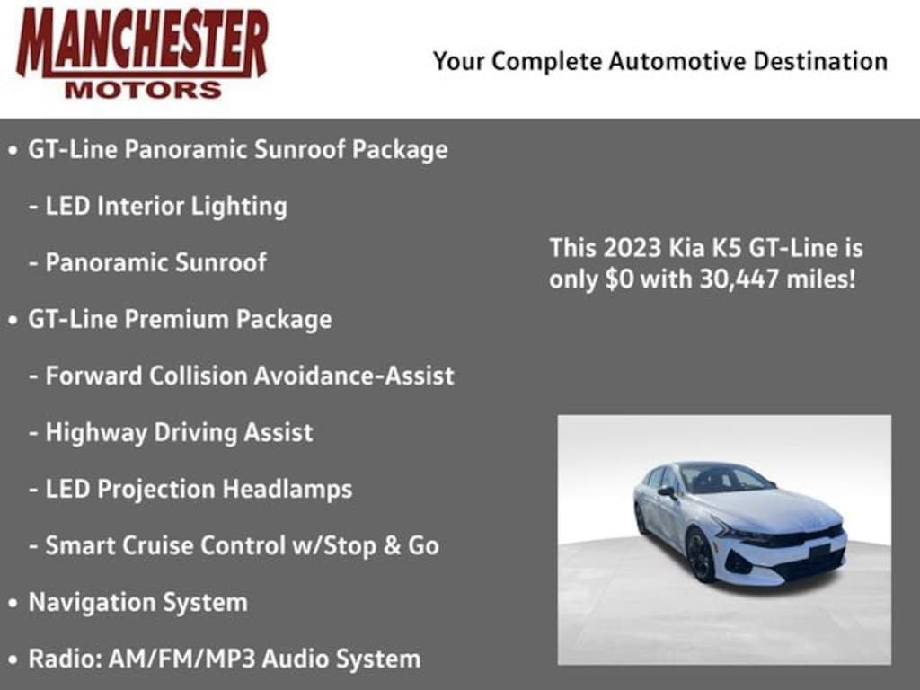 Used 2023 Kia K5 GT-Line Sedan