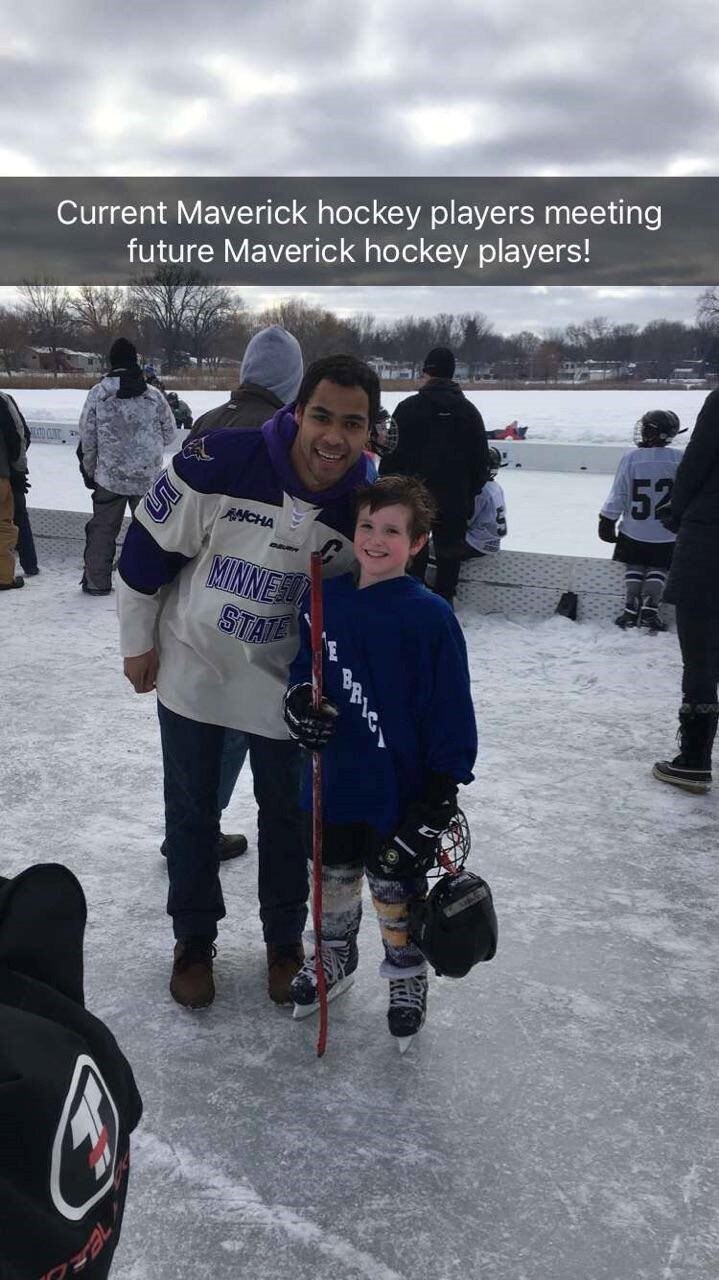 CJ and Peyton Pond Hockey