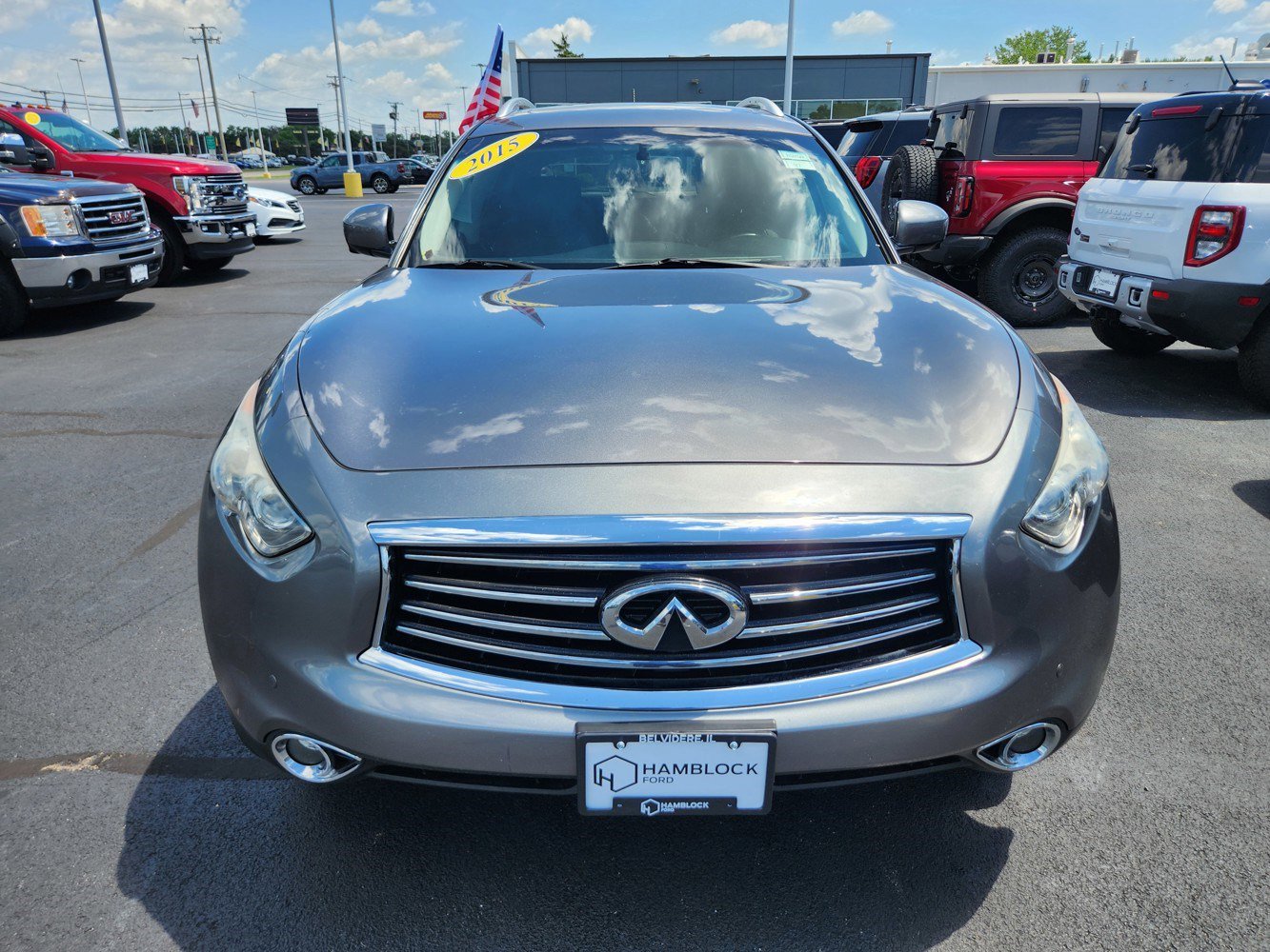 Used 2015 INFINITI QX70 Base with VIN JN8CS1MW5FM480960 for sale in Belvidere, IL