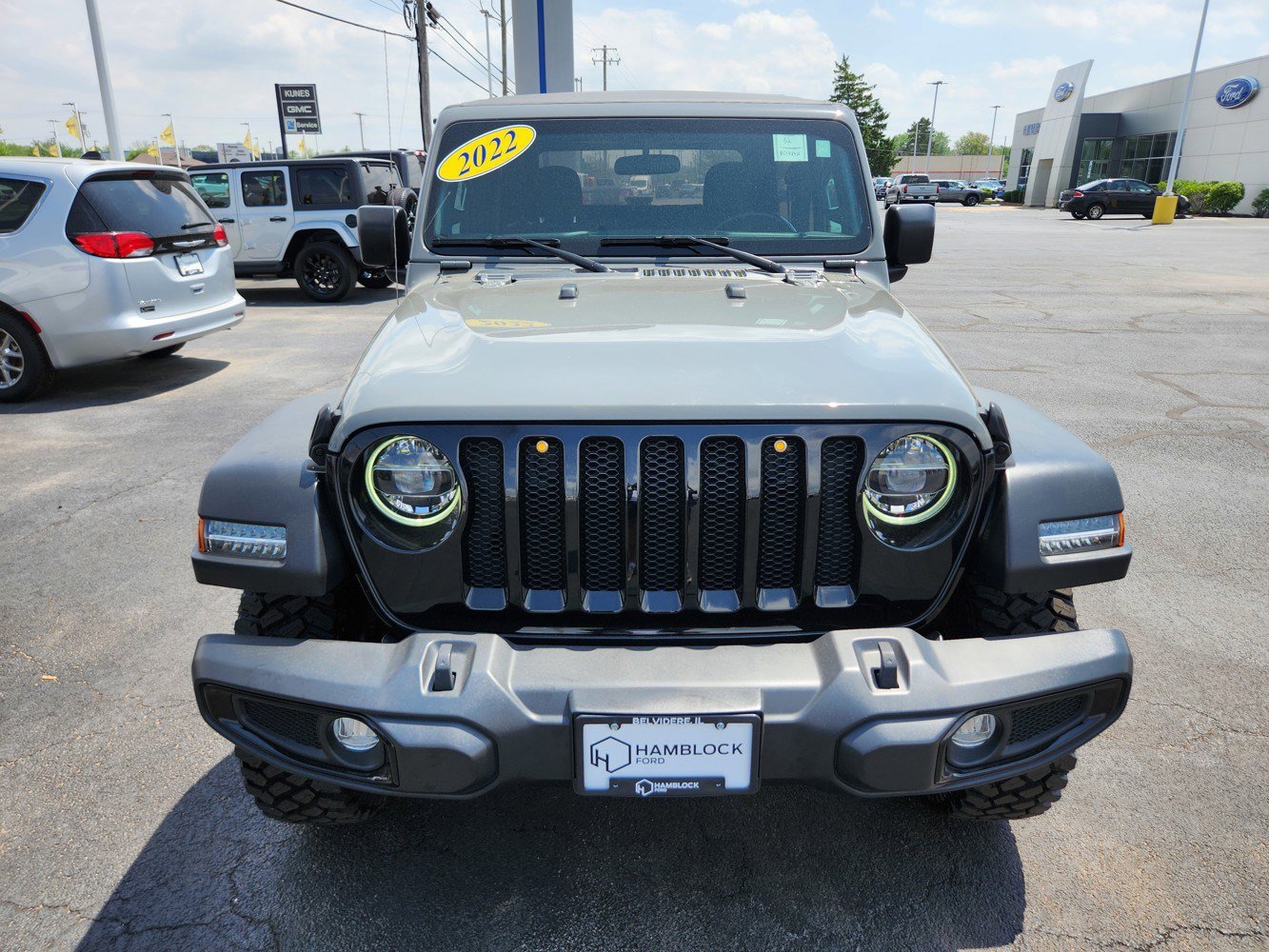 Used 2022 Jeep Wrangler Willys with VIN 1C4GJXAGXNW196985 for sale in Belvidere, IL
