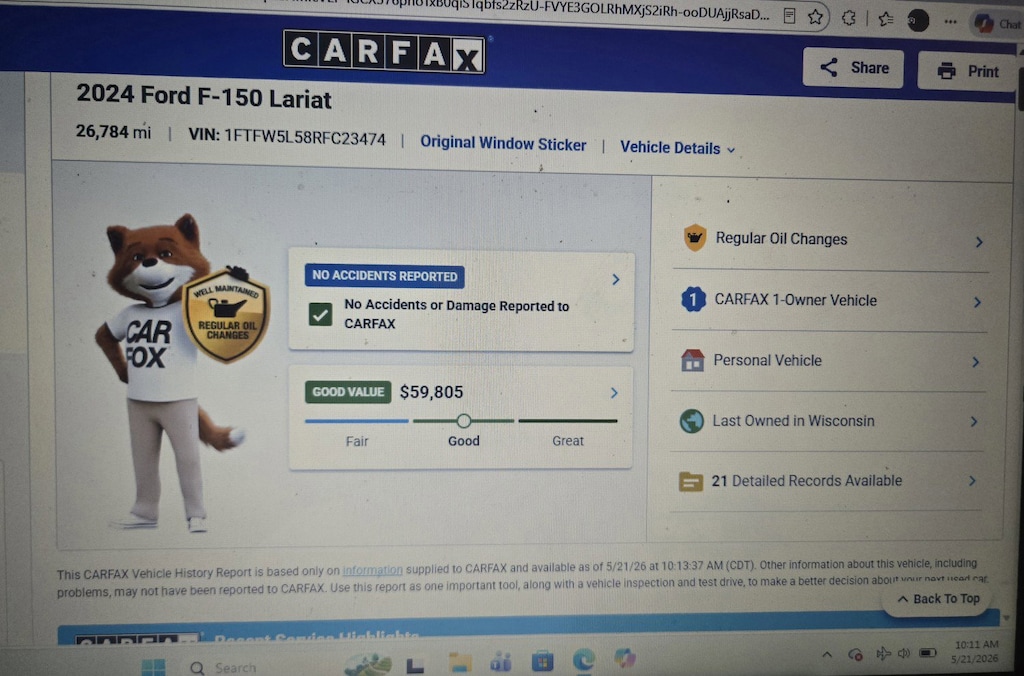 Used 2024 Ford F-150 Lariat Truck SuperCrew Cab