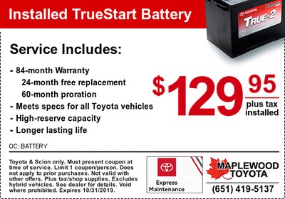 TrueStart Toyota Battery Coupon TrueStart Toyota Battery Coupon