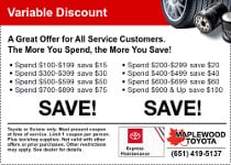 Toyota Service Coupons
