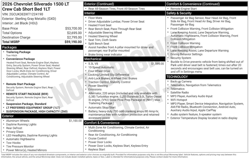 New 2026 Chevrolet Silverado 1500 LT Truck
