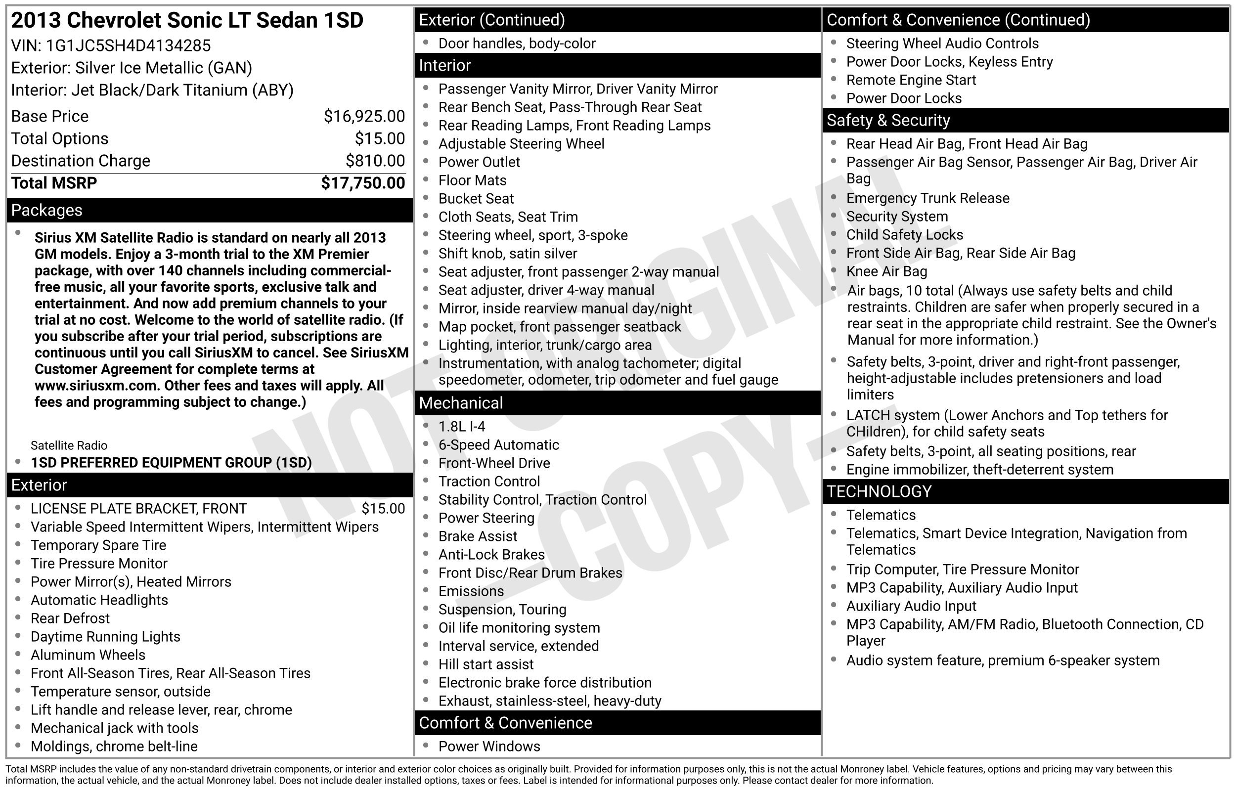 Used 2013 Chevrolet Sonic LT Sedan