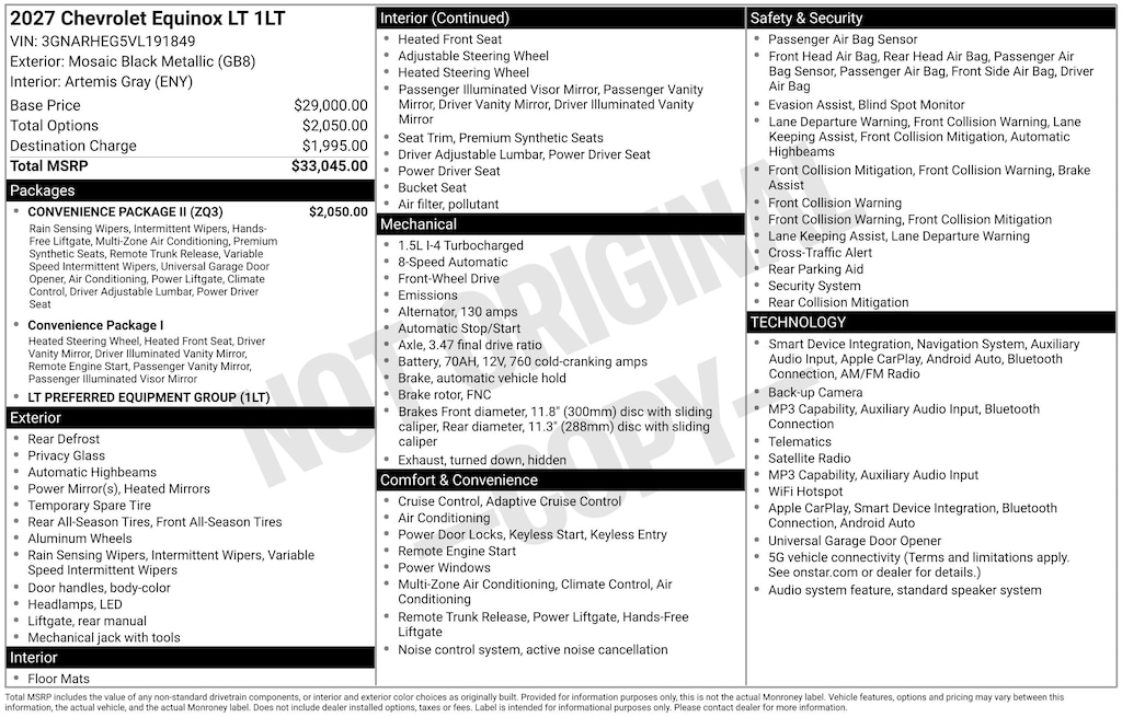 New 2027 Chevrolet Equinox LT SUV