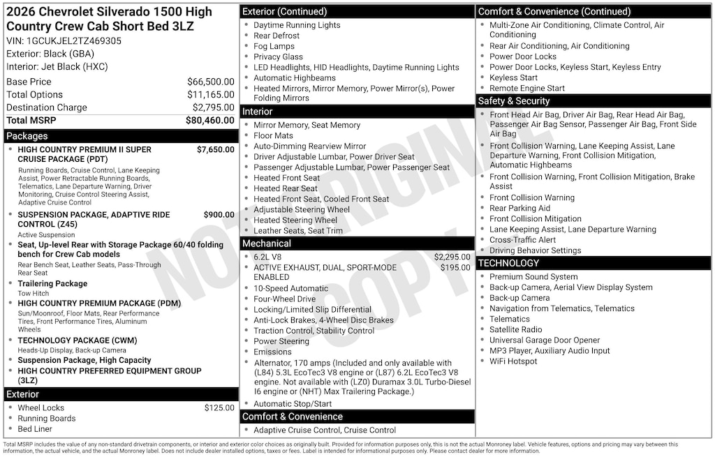 New 2026 Chevrolet Silverado 1500 High Country Truck