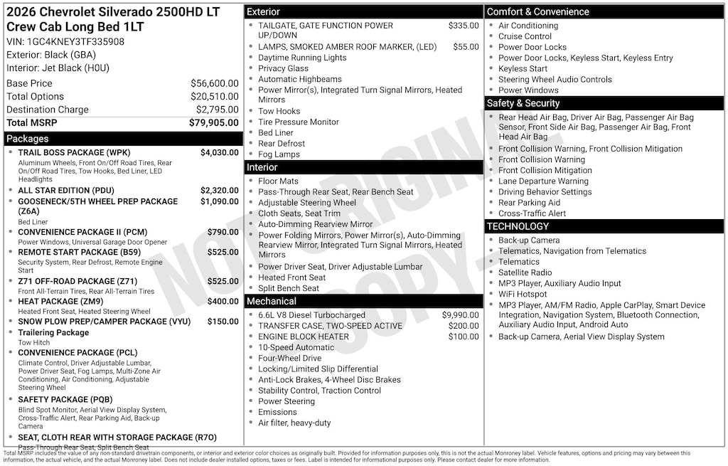New 2026 Chevrolet Silverado 2500 HD LT Truck