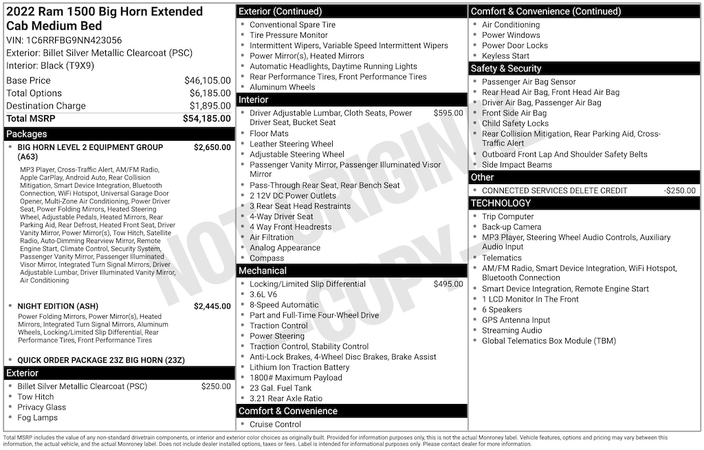 Used 2022 Ram 1500 Big Horn Truck Quad Cab