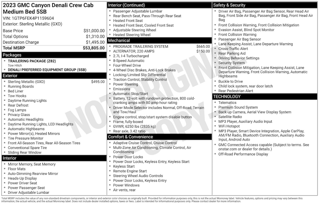 Used 2023 GMC Canyon 4WD Denali Truck Crew Cab