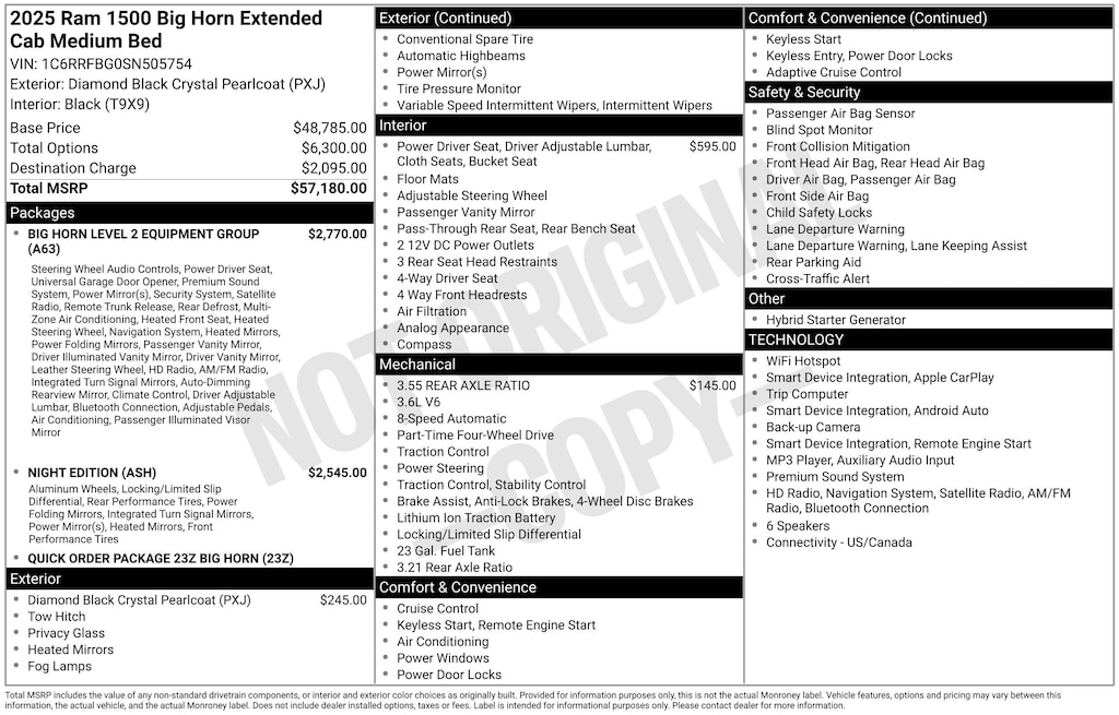 Used 2025 Ram 1500 Big Horn Truck Quad Cab