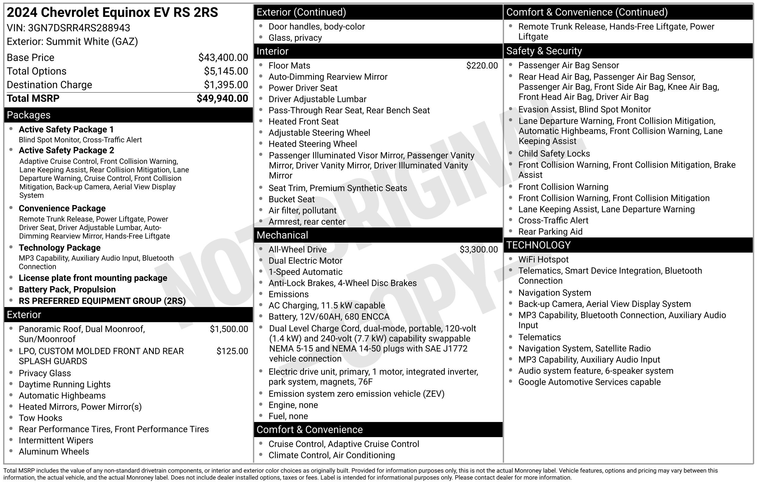 Used 2024 Chevrolet Equinox EV 2RS SUV