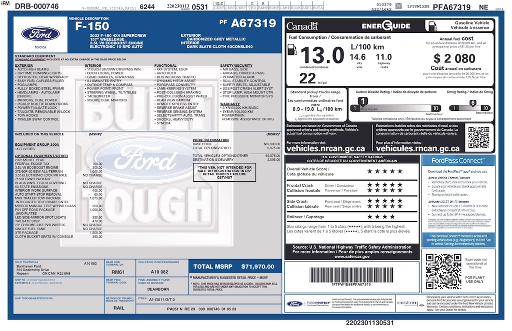 Used 2023 Ford F-150 XL Truck SuperCrew Cab