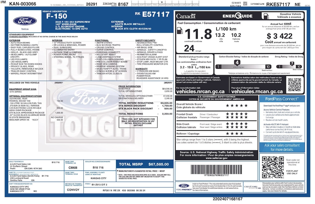 Used 2024 Ford F-150 STX Truck SuperCrew Cab