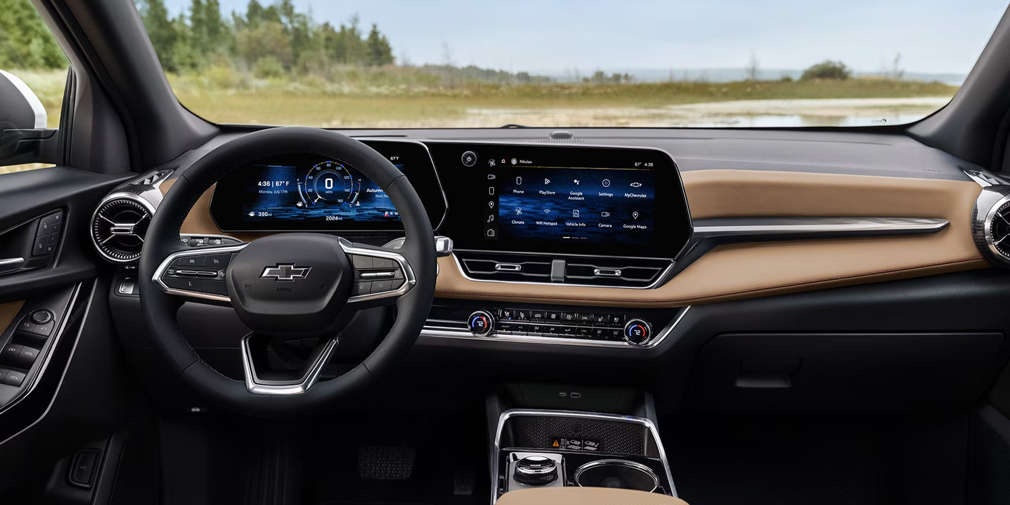 2026 Chevrolet Equinox Activ interior with dual screens.