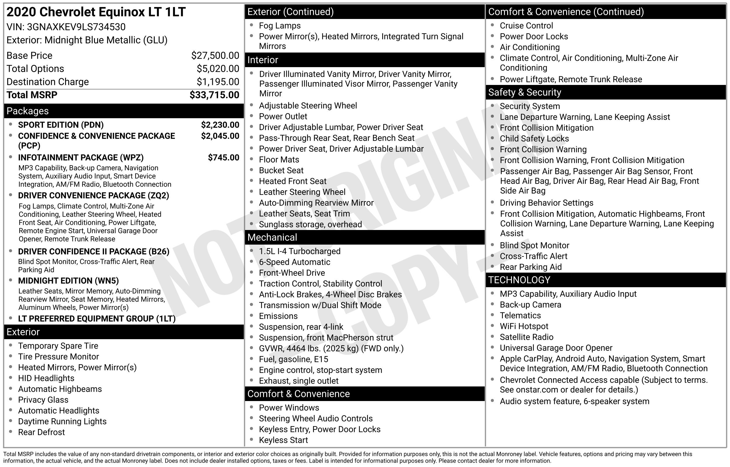 Used 2020 Chevrolet Equinox LT SUV