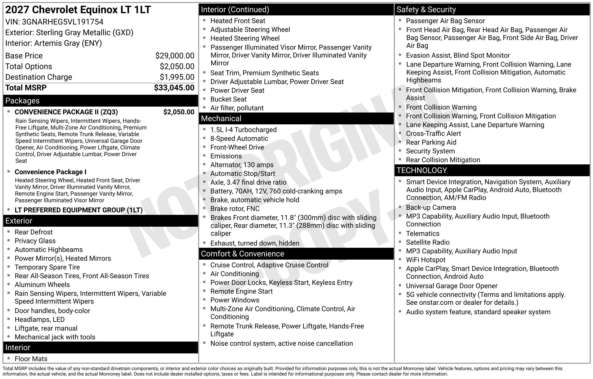 New 2027 Chevrolet Equinox LT SUV