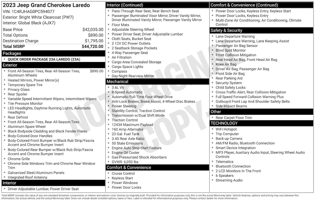 Used 2023 Jeep Grand Cherokee Laredo SUV