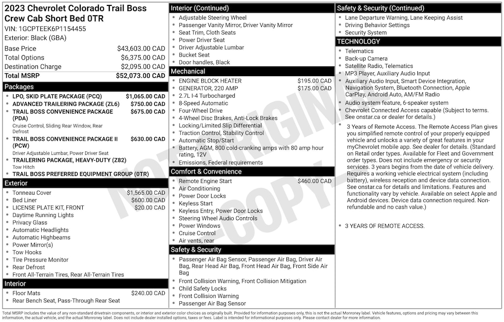 Used 2023 Chevrolet Colorado 4WD Trail Boss Truck Crew Cab