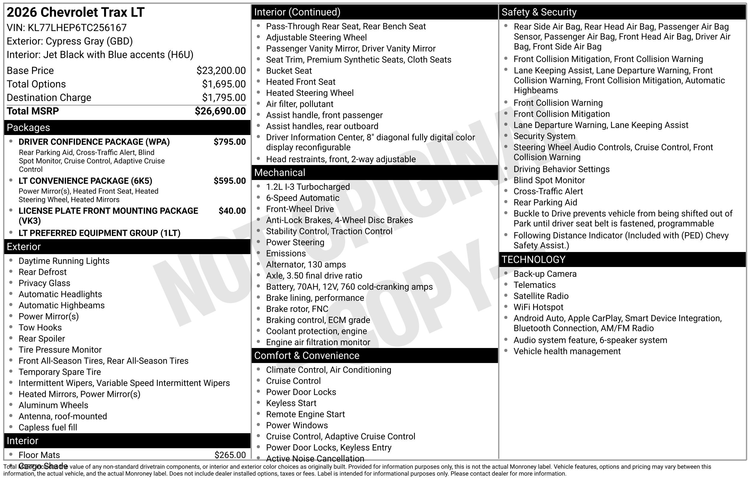 New 2026 Chevrolet Trax LT SUV