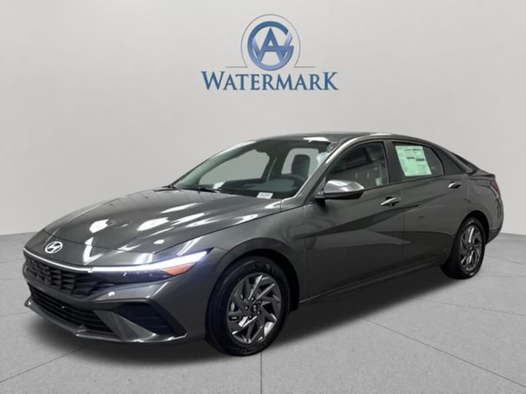 New 2026 Hyundai Elantra Hybrid Blue Sedan