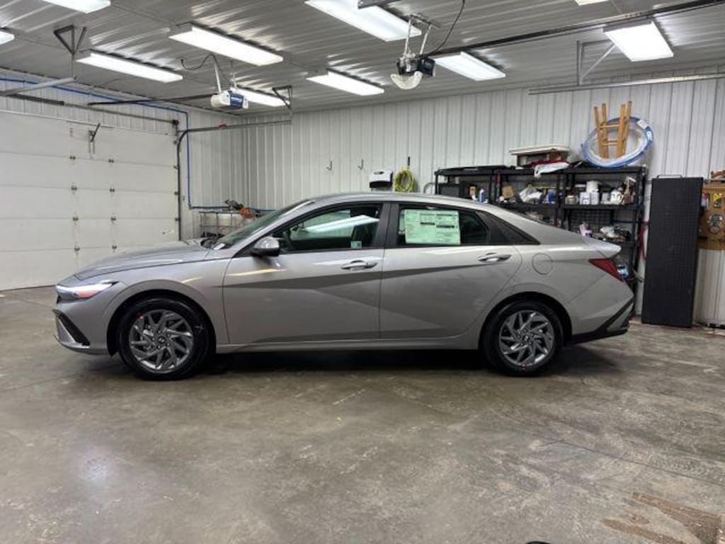 New 2026 Hyundai Elantra Hybrid Blue Sedan