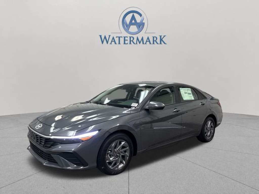 New 2026 Hyundai Elantra Hybrid Blue Sedan