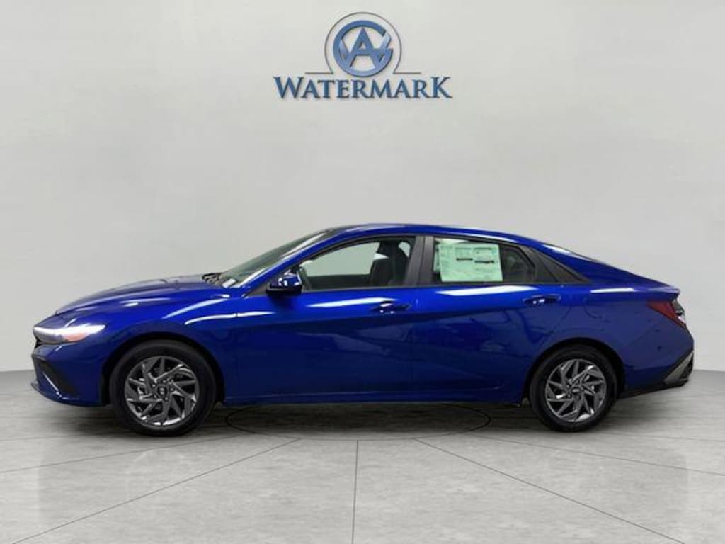 New 2026 Hyundai Elantra Hybrid Blue Sedan
