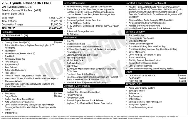 2026 Hyundai Palisade XRT Pro - Photo 52