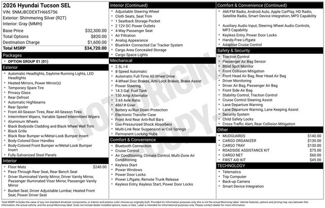 2026 Hyundai Tucson SEL - Photo 40