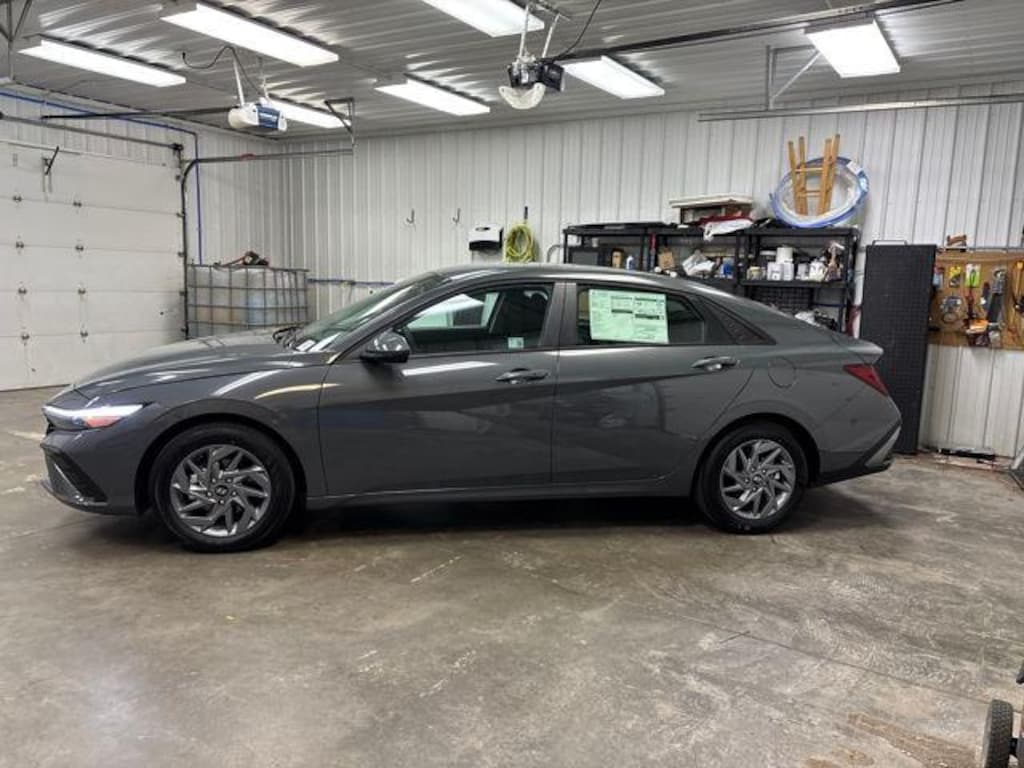 New 2026 Hyundai Elantra Hybrid Blue Sedan