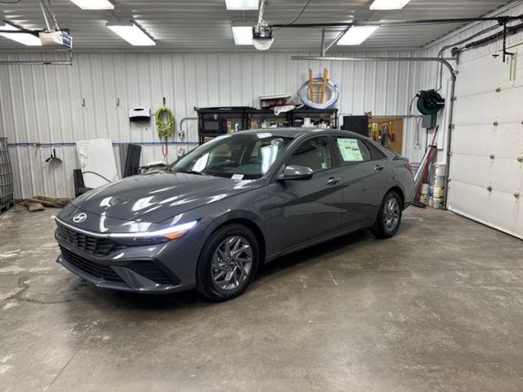 New 2026 Hyundai Elantra Hybrid Blue Sedan