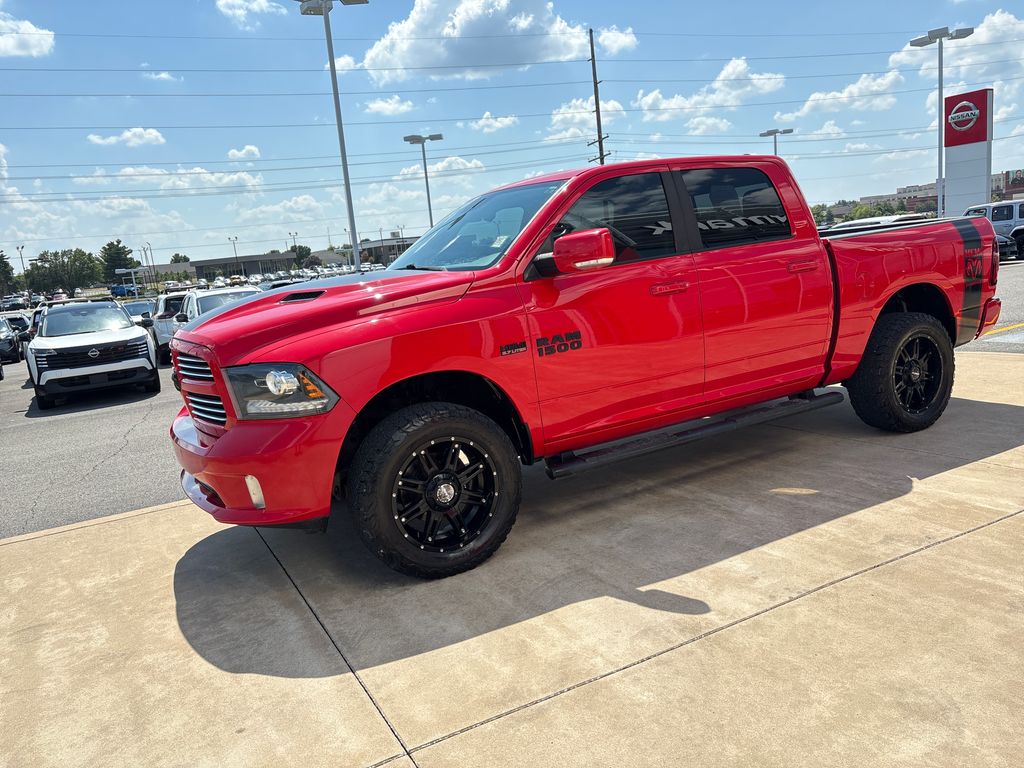 Red 2016 RAM 1500 Pickup Truck Four-Wheel Drive 8-Speed Automatic