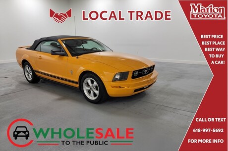 Featured used 2007 Ford Mustang V6 Deluxe Convertible 1ZVFT84NX75365107 for sale in Marion, IL