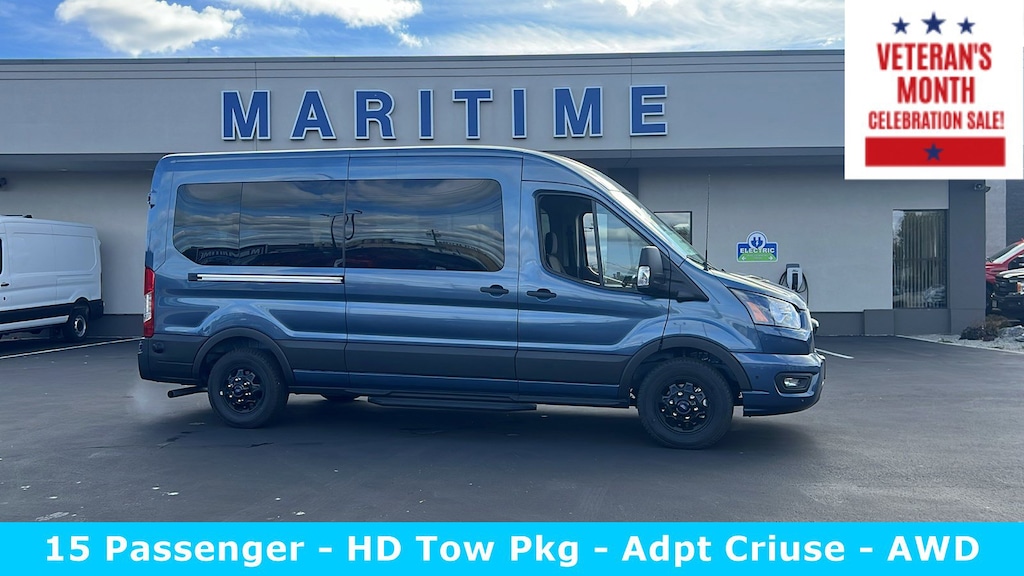 New 2025 Ford Transit-350 Passenger T-350 148 Med Roof XL AWD Wagon Medium Roof Van