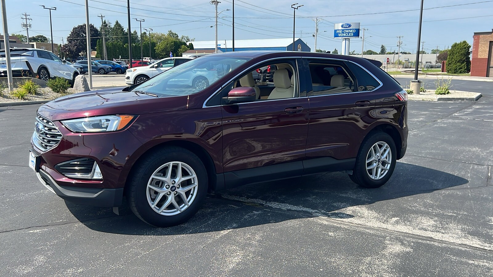 Used 2021 Ford Edge SEL with VIN 2FMPK4J94MBA49165 for sale in Manitowoc, WI