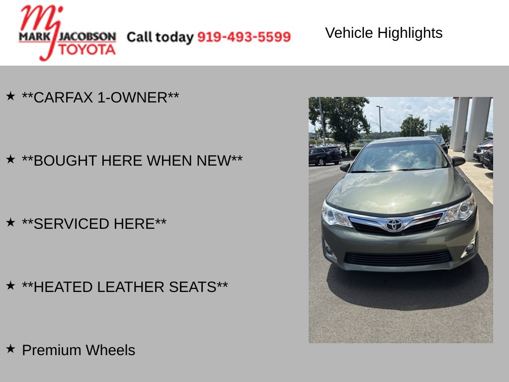 Used 2012 Toyota Camry XLE Sedan