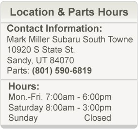 subaru parts hours