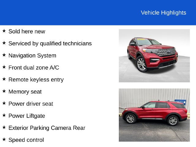 Used 2020 Ford Explorer Limited with VIN 1FMSK8FH4LGB34483 for sale in Defiance, OH