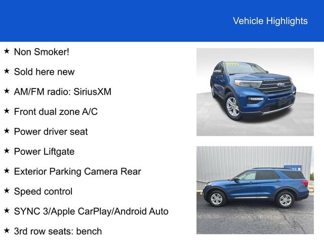 Used 2020 Ford Explorer XLT with VIN 1FMSK8DH6LGA79389 for sale in Defiance, OH