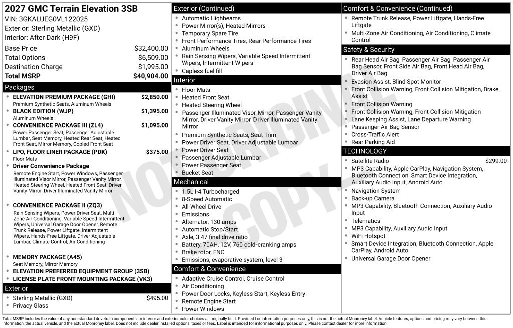 2027 GMC Terrain Elevation - Photo 25