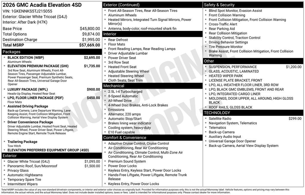 2026 GMC Acadia Elevation - Photo 24