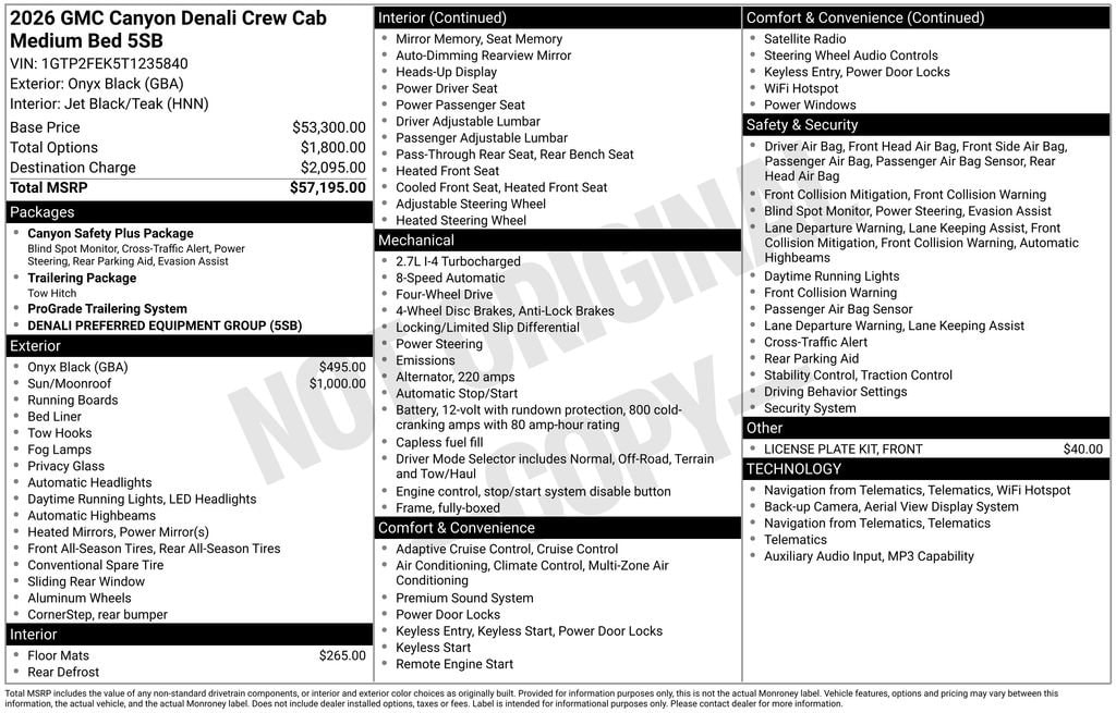 2026 GMC Canyon Denali - Photo 55