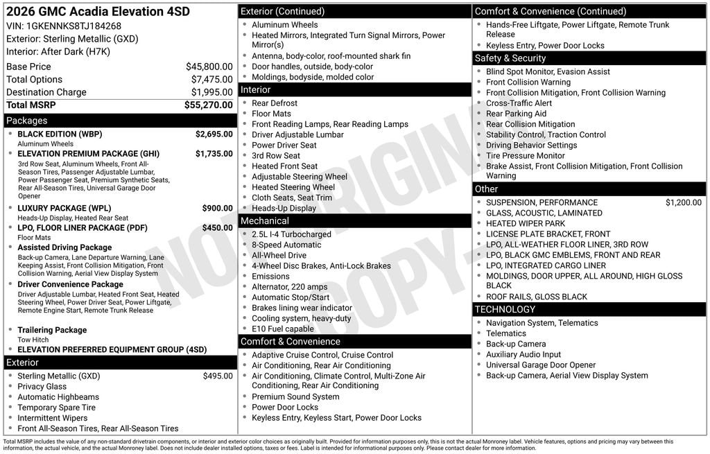 2026 GMC Acadia Elevation - Photo 23