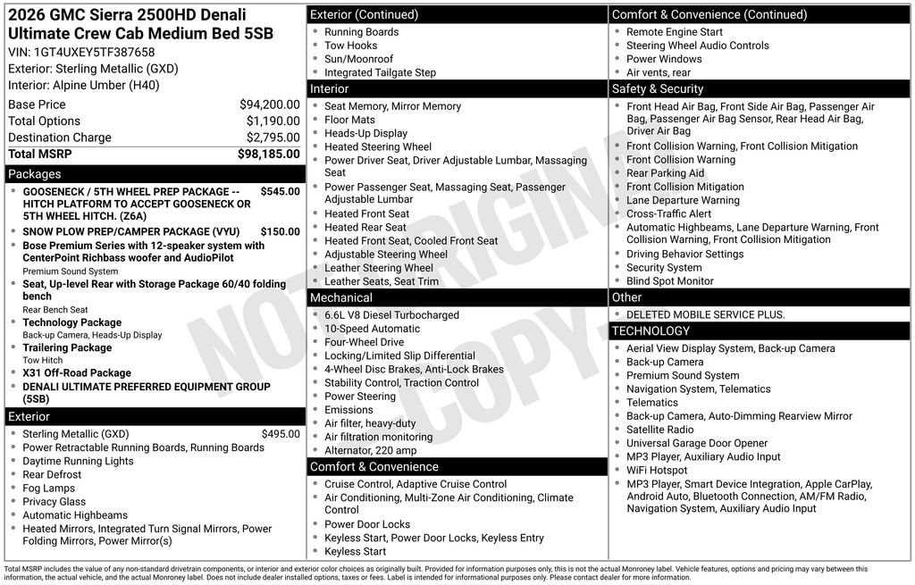 2026 GMC Sierra 2500HD Denali Ultimate - Photo 26