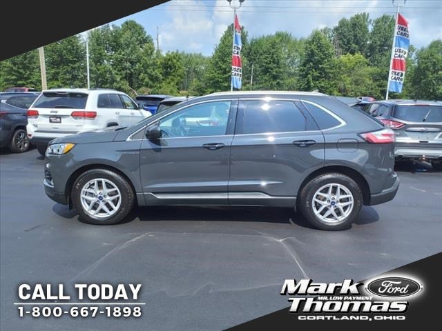 Used 2021 Ford Edge SEL with VIN 2FMPK4J98MBA28304 for sale in Cortland, OH