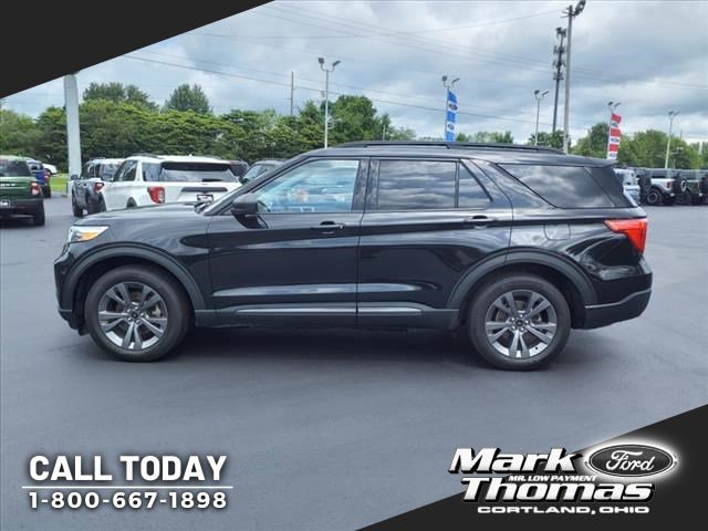 Used 2021 Ford Explorer XLT with VIN 1FMSK8DHXMGB13884 for sale in Cortland, OH